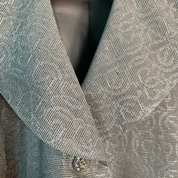 🟢 Toast of the Town Jones New York Suit Set Jacket Skirt New Made USA Taupe 14 - Picture 5 of 17